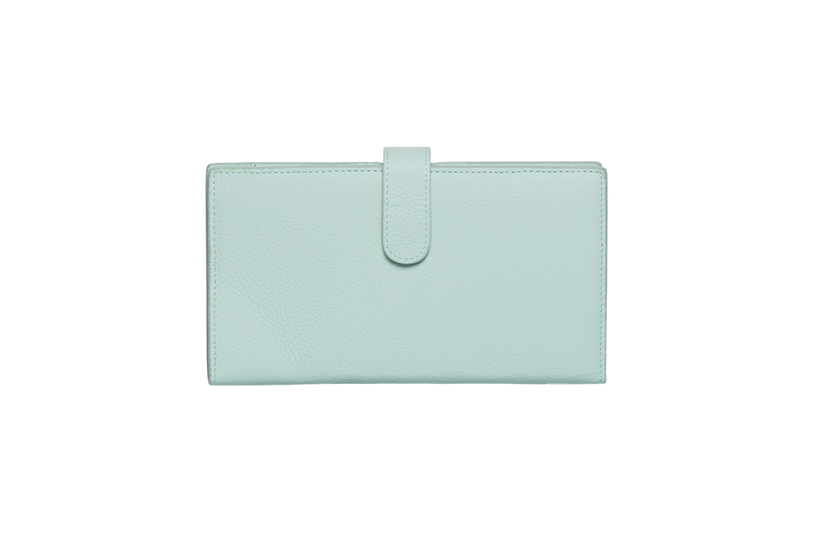 The Mini Compact Wallet in Fern Green Multi Leather